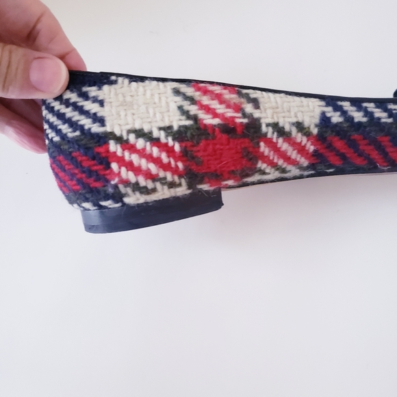 Kate Spade Red Plaid Bow Flats - Picture 9 of 13